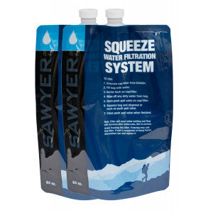 Sawyer SP114 - 64OZ / 2 LITRE Squeezable Pouches - Set of 2